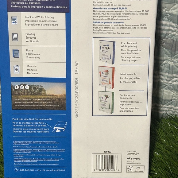 Hammermill copy Plus Paper - 500 Sheets 8.5 X 11 - Picture 2 of 2